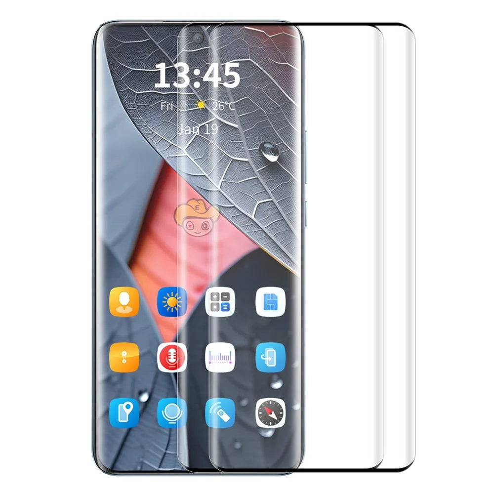 ENKAY HAT PRINCE 2PCS for Oppo Find X7 5G Tempered Glass Film 9H 3D Curved Screen Protector Support Fingerprint Unlock - 1