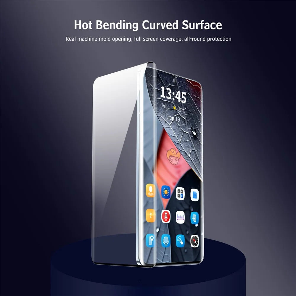 ENKAY HAT PRINCE For Oppo Find X6 Pro Clear Screen Protector 3D Curved Tempered Glass Film Support Fingerprint Unlock - 2