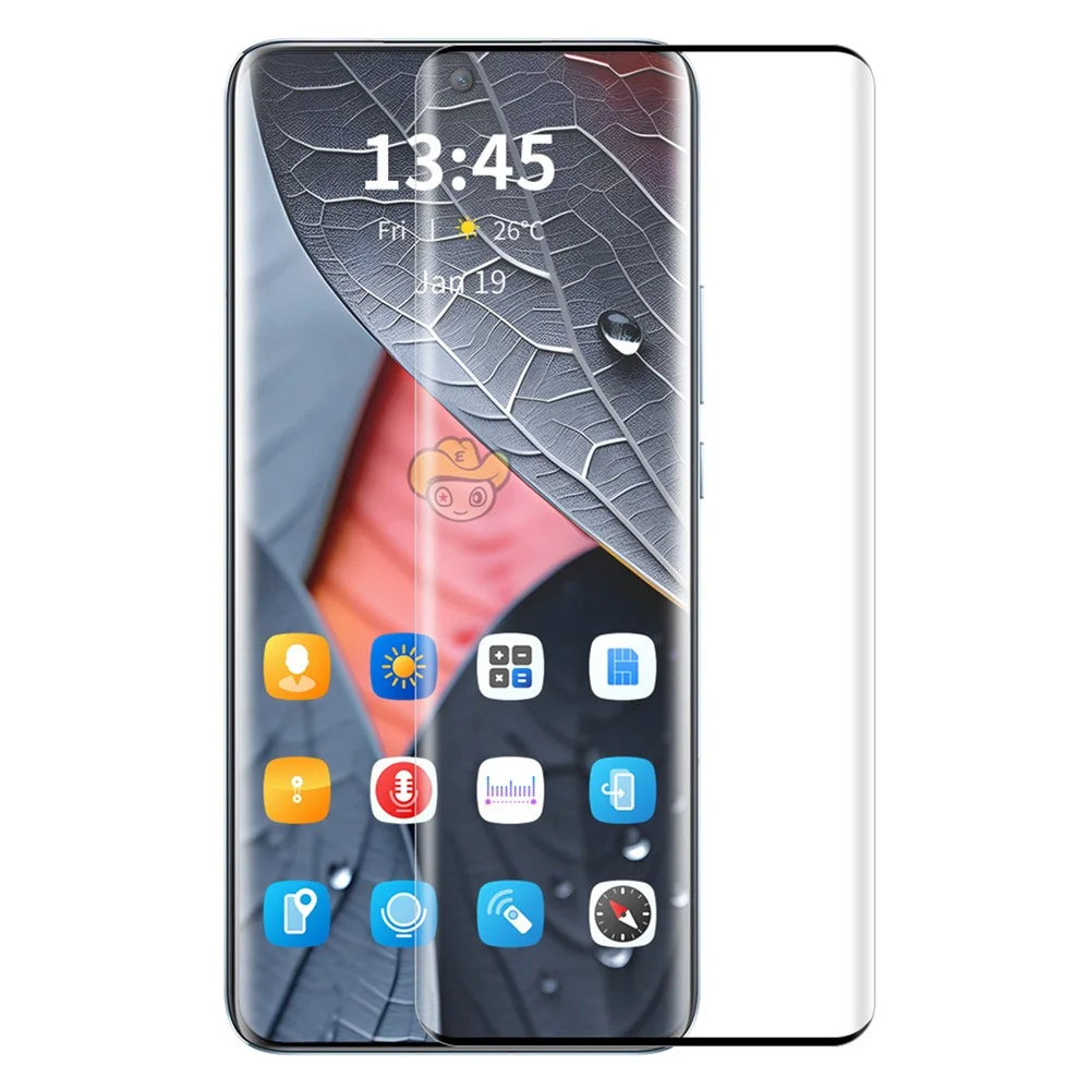 ENKAY HAT PRINCE For vivo X100 5G / X100 Pro 5G Curved Screen Protector Crystal-Clear Tempered Glass Support Fingerprint Unlock - 1