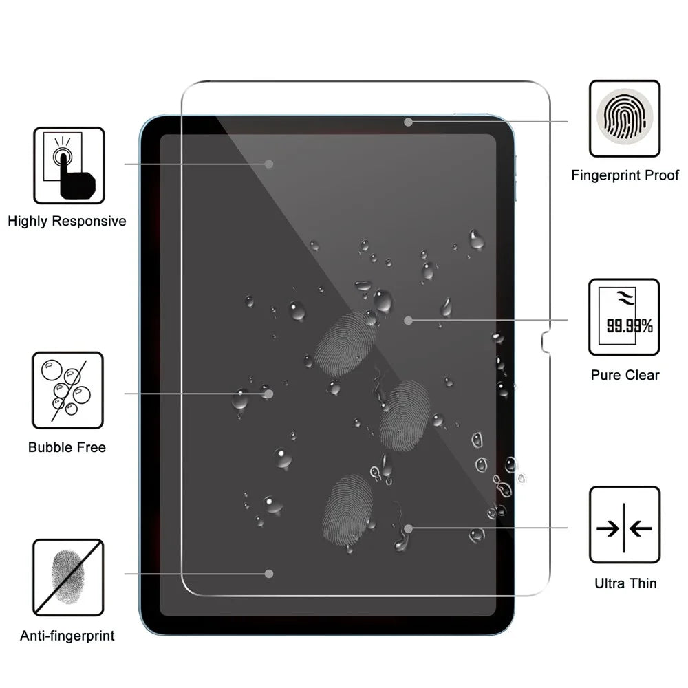 For iPad Air 11 (2026) / (2025) / (2024) Tempered Glass Screen Protector 2.5D Straight Edge Full Screen Film Full Glue - 2
