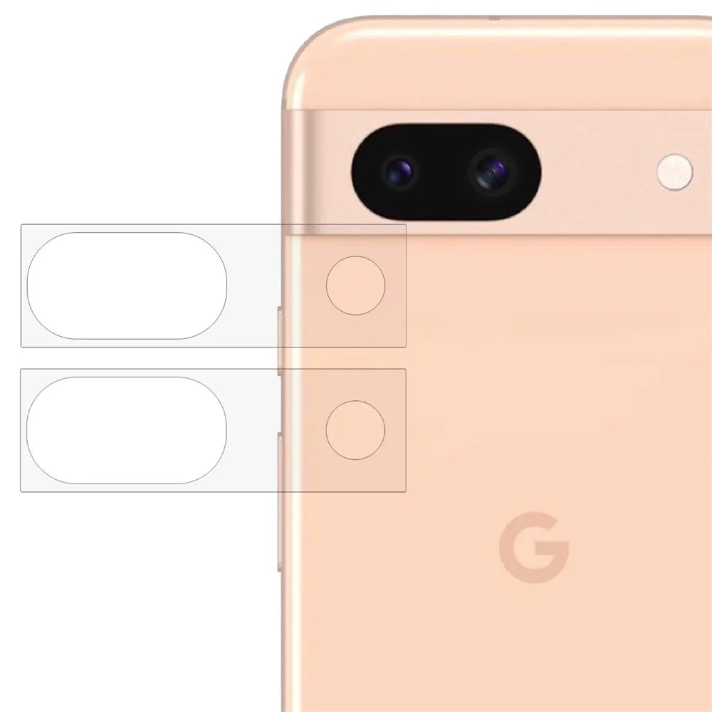 2PCS For Google Pixel 8a 2.5D Camera Lens Film Ultra Clear Tempered Glass Rear Lens Protector - 1