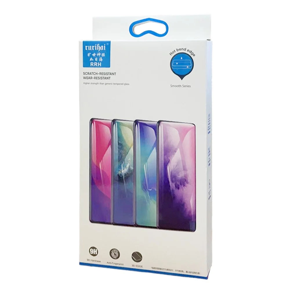 RURIHAI For OnePlus Ace 3 5G / 12R 5G High Aluminium-Silicon Glass Phone Screen Protector 3D Curved Side Glue Film - 6