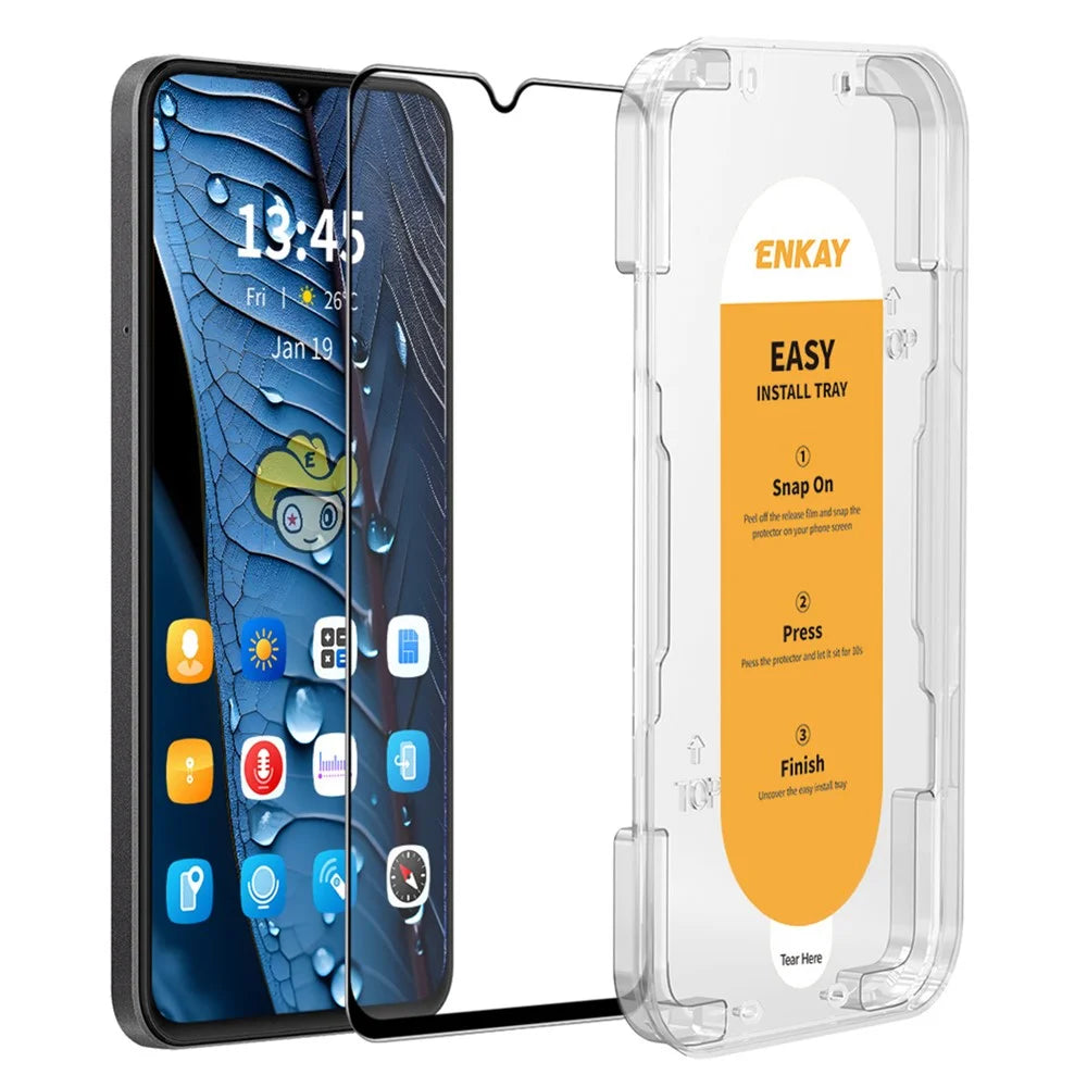 ENKAY HAT PRINCE For vivo Y77e 5G / Y76 5G High Aluminium-silicon Glass Silk Printing Screen Protector - 1