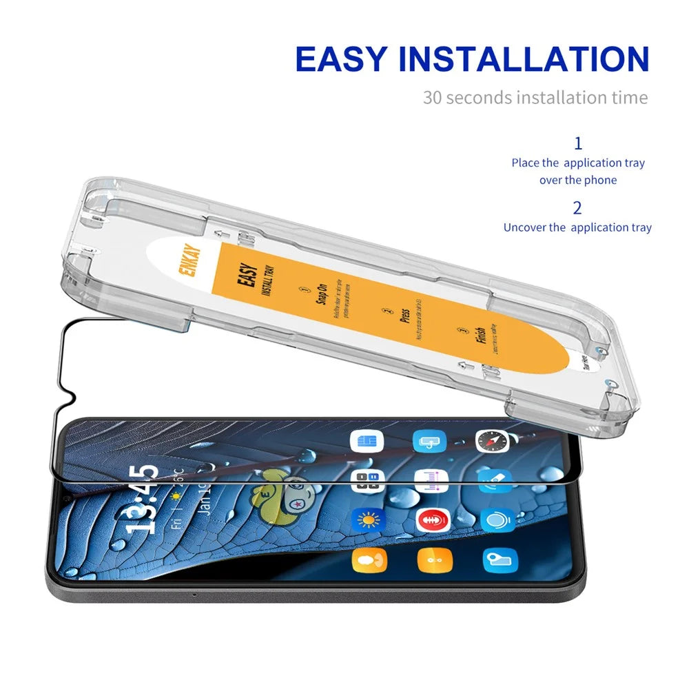 ENKAY HAT PRINCE For Samsung Galaxy M13 5G Screen Protector High Aluminium-silicon Glass Film Super Easy Installation - 2