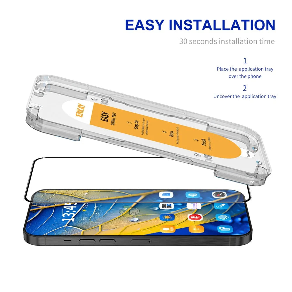 ENKAY HAT PRINCE For Huawei nova 11 / nova 12s 4G / nova 12 Lite 4G High Aluminium-silicon Glass Film Silk Printing Clear Screen Protector - 2