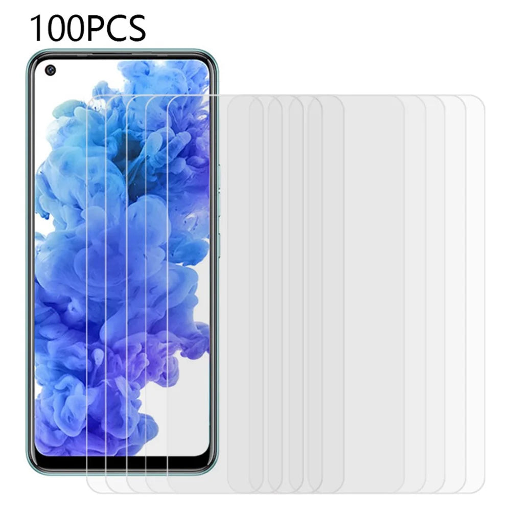 100Pcs For TECNO Camon 16 Screen Protector High Transparency Tempered Glass Film (No Package, with Wipes Set, Dust-absorber, Guide Sticker) - 1
