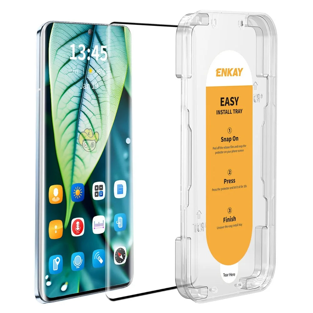 ENKAY HAT PRINCE For vivo S17 5G / S17 Pro 5G / S17t 5G Side Glue Full Screen Protector High Aluminum-Silicon Glass Film Support Fingerprint Unlock - 1
