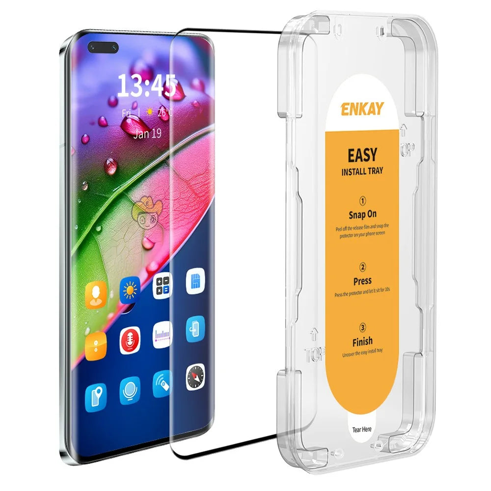 ENKAY HAT PRINCE For Oppo Find X3 / Find X3 Pro Full Screen Protector High Aluminum-Silicon Glass Side Glue Film Support Fingerprint Unlock - 1