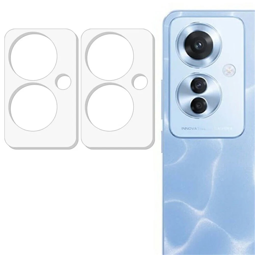 2Pcs For Oppo Reno11 F 5G Rear Lens Protector HD Clear Tempered Glass Phone Lens Film (3D Arc Edge) - 1