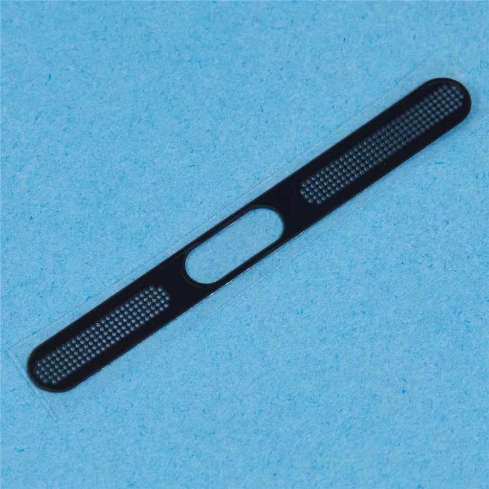 For iPhone 15 Bottom Speaker Mesh Decal Dustproof Aluminum Sticker - Black - 5