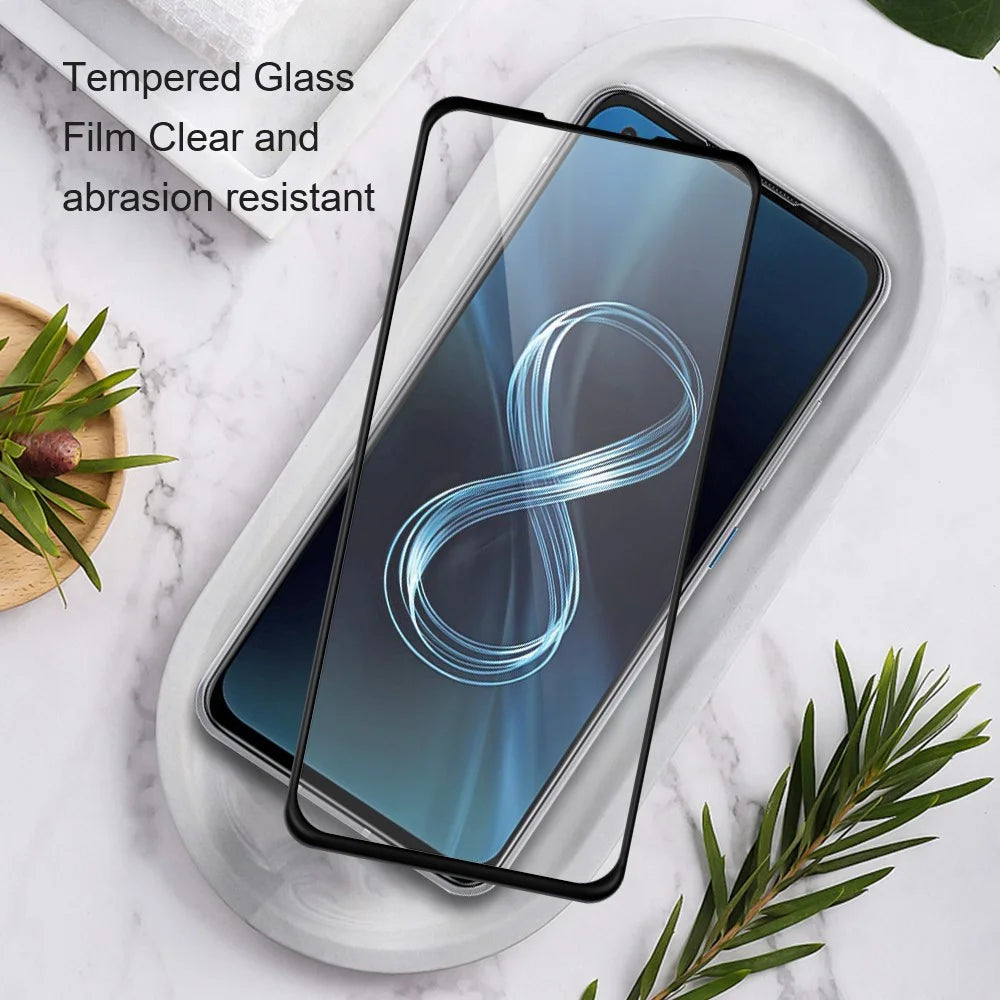 AMORUS For Asus ROG Phone 8 5G / 8 Pro 5G Tempered Glass Full Screen Protector Silk Printing, Black - 4