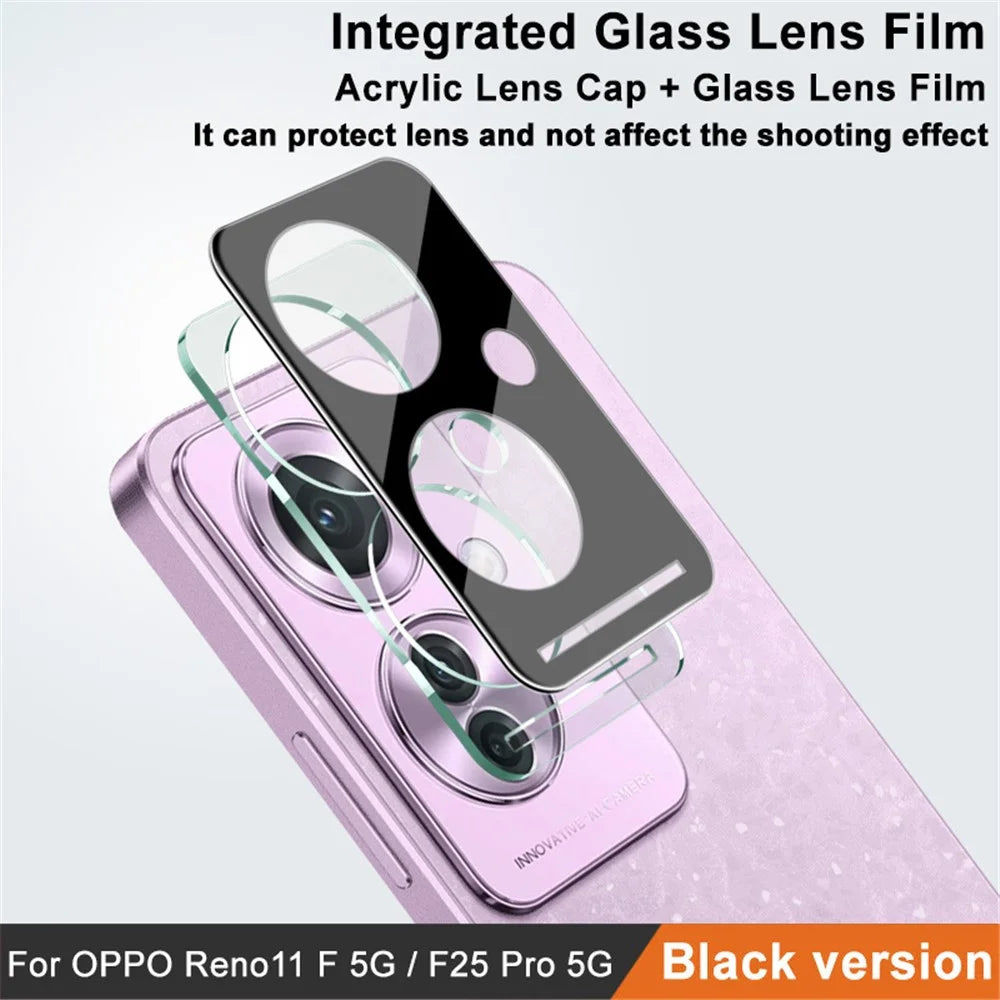 IMAK For Oppo Reno11 F 5G / F25 Pro 5G  Integrated Camera Lens Film + Lens Cap (Black Version) - 2