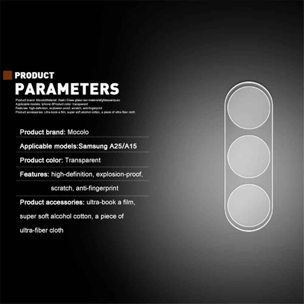 MOCOLO For Samsung Galaxy A25 5G (Global) (161.0 x 76.5 x 8.3mm) Camera Lens Protector HD Tempered Glass Lens Flim - 2