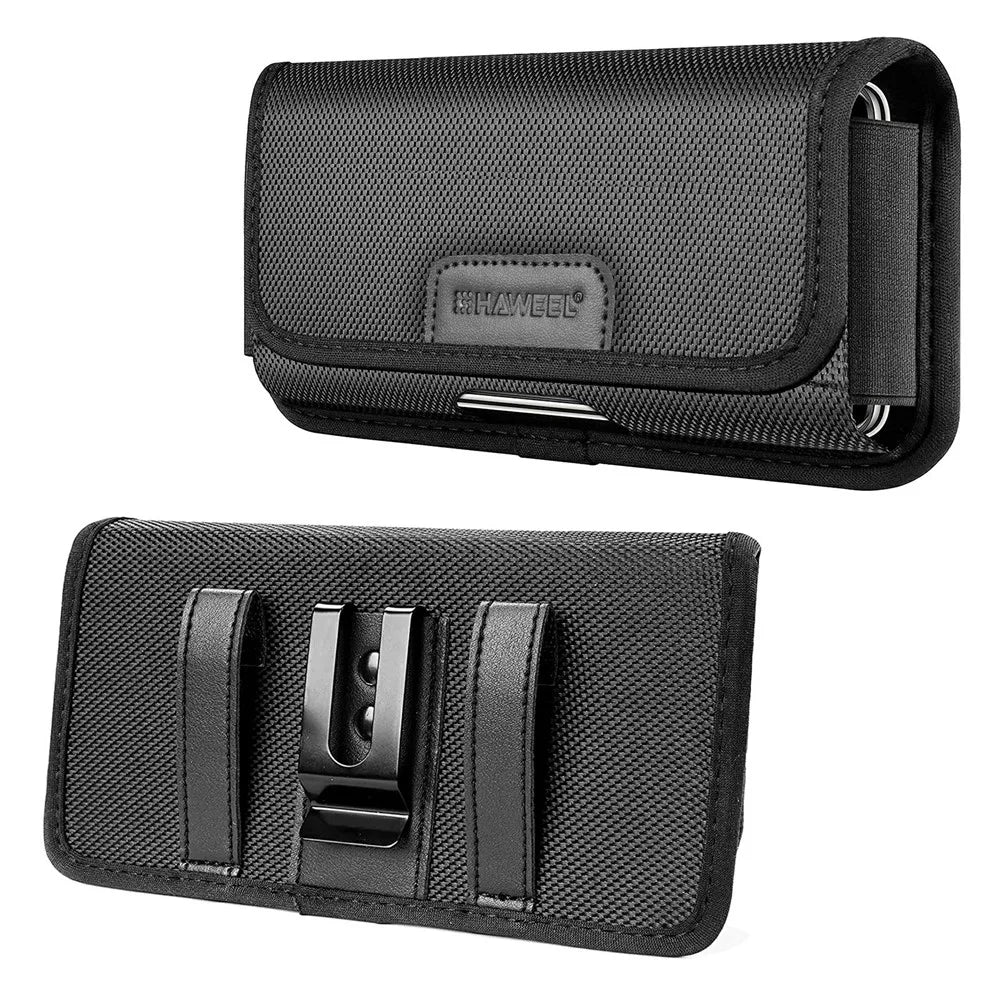 HAWEEL HWL2174B Horizontal Cellphone Nylon Storage Pouch Men Belt Hanging Bag for Phone within 4.7-inch - 1