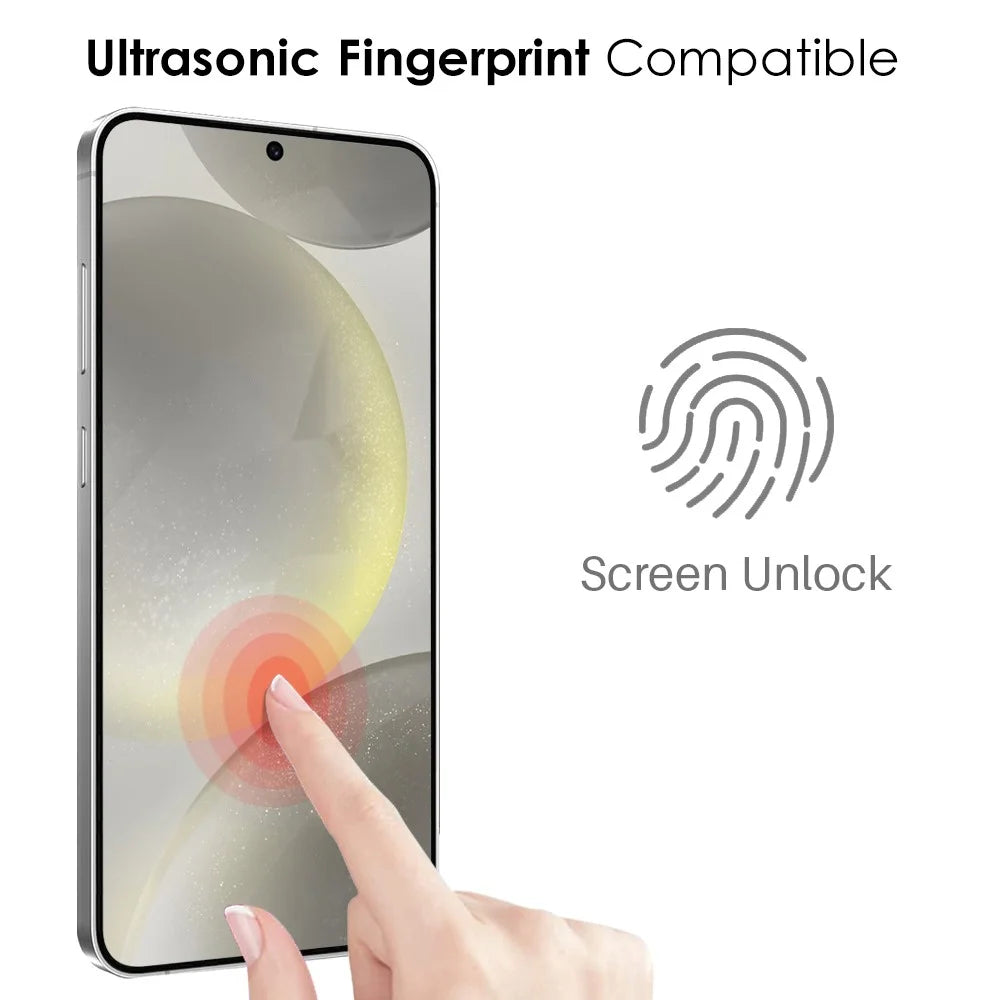NORTHJO A++ for Samsung Galaxy S24 Screen Protector High Sensitivity Tempered Glass Film (Support Fingerprint Unlock) - Transparent - 4