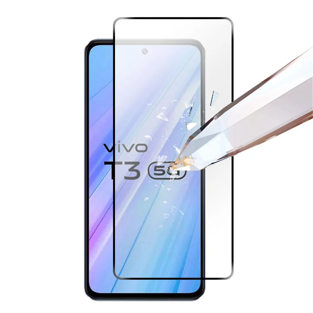 RURIHAI For vivo T3 5G Film 0.26mm 2.5D High Aluminum-silicon Glass Screen Protector - 3