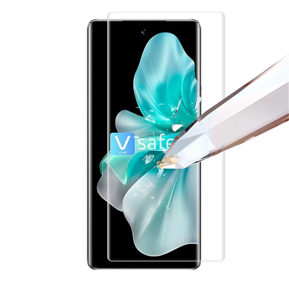 RURIHAI For vivo V30 5G / V30 Pro 5G UV Liquid CSG Glass Screen Protector Support Fingerprint Unlock - 3