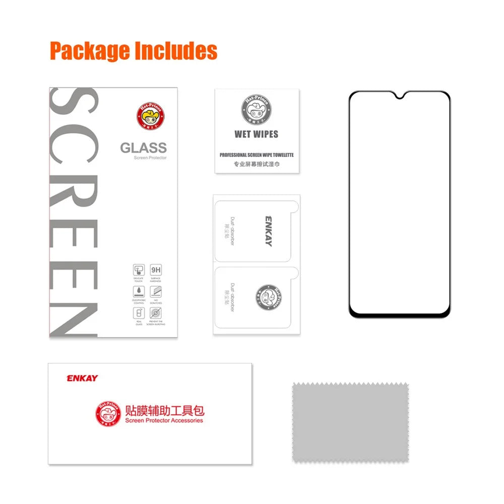 ENKAY HAT PRINCE for Motorola Moto E13 4G Screen Protector Silk Printing High Aluminium-silicon Glass Film Anti-Shatter - 7
