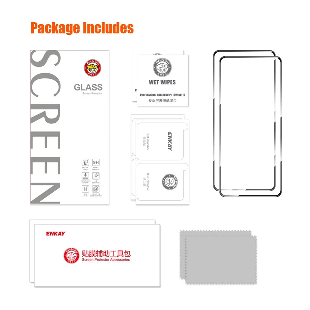 ENKAY HAT PRINCE 2Pcs for Motorola Moto G62 5G Screen Protector 0.26mm Explosion-proof Ultra Clear Film - 7