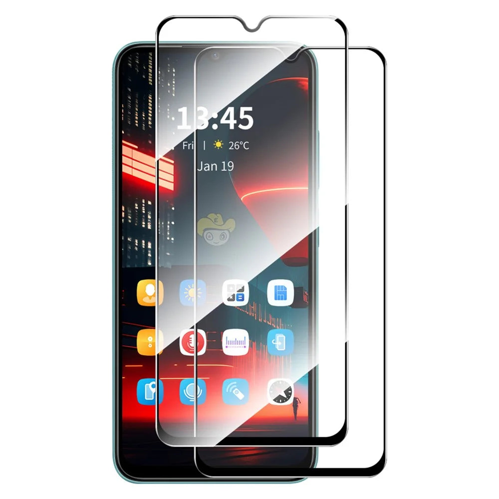 ENKAY HAT PRINCE 2Pcs for ZTE Blade V40 Design Screen Protector Silk Printing High Aluminium-silicon Glass Film No-Bubble - 1