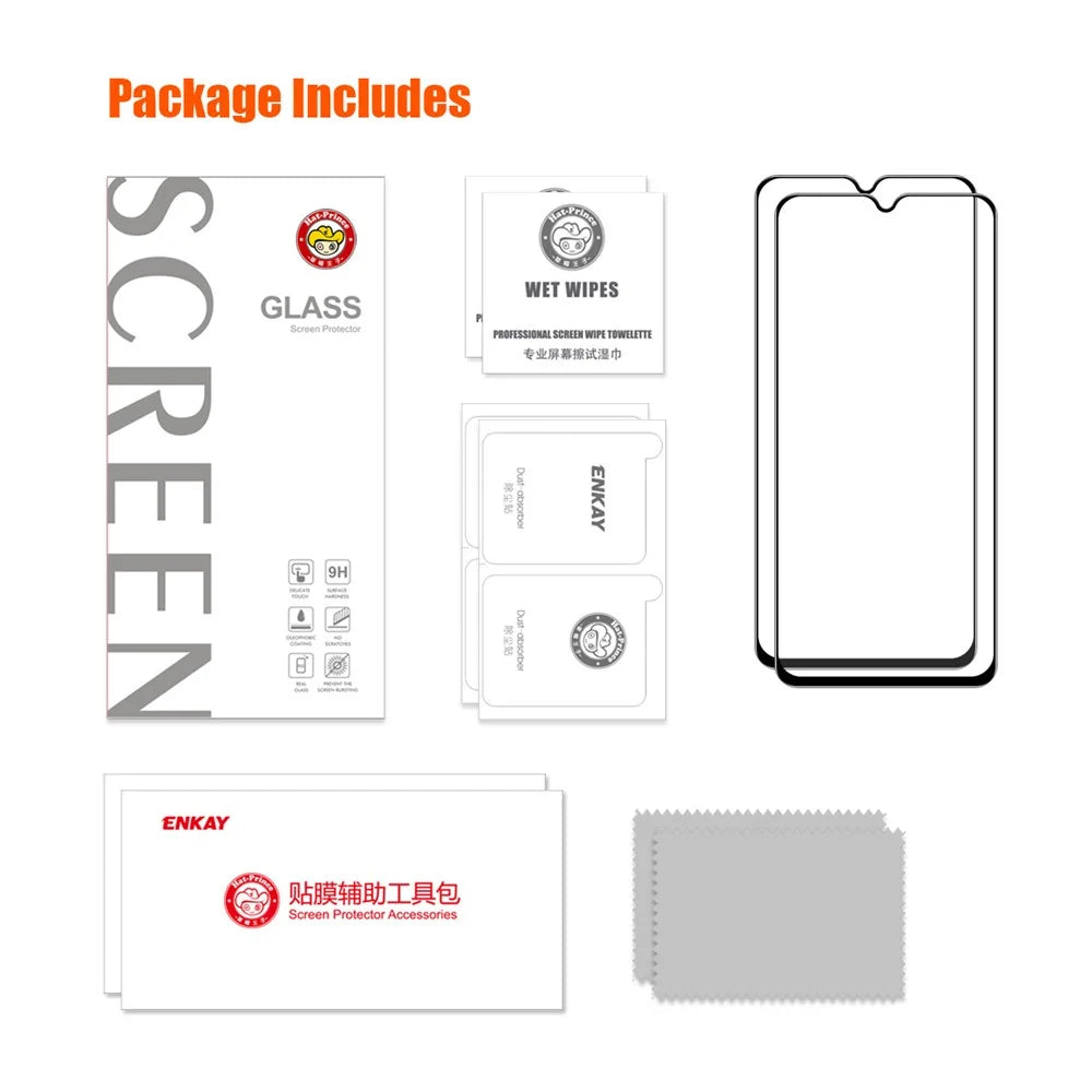 ENKAY HAT PRINCE 2Pcs for ZTE Blade V40 Design Screen Protector Silk Printing High Aluminium-silicon Glass Film No-Bubble - 7