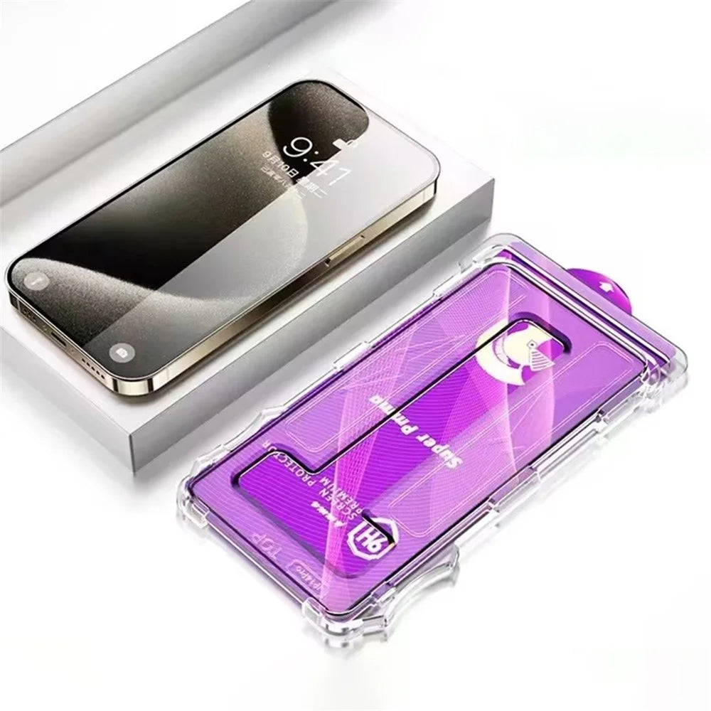 For iPhone XS Max / 11 Pro Max Easy Install Clear PET Screen Protector Anti-scratch Phone Screen Film - 1