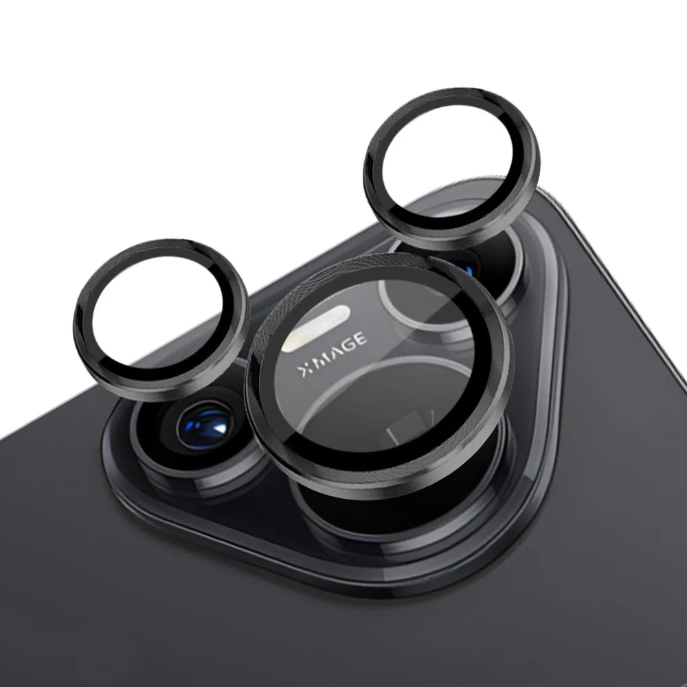 NORTHJO 1 Set For Huawei Pura 70 Camera Lens Protector Tempered Glass+Metal Ring Lens Guard - Black - 2