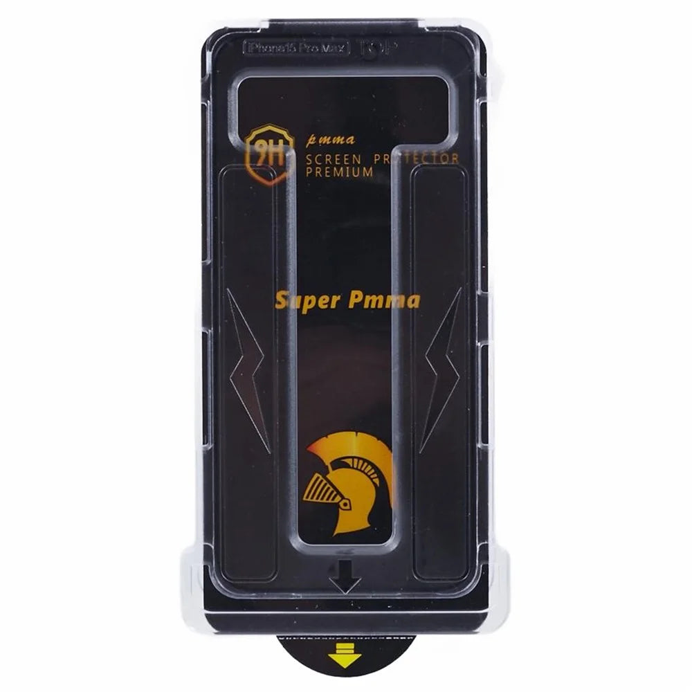 For iPhone 14 Pro Max / 15 Plus  Screen Protector Anti-Spy PET Scratch-Resistant Film with Auxiliary Tool - 2