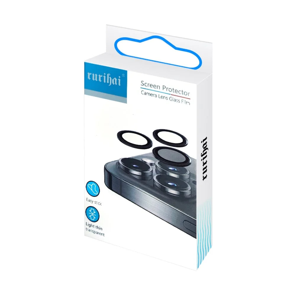 RURIHAI 2 Set For Huawei Pura 70 Camera Lens Film Metal Ring AR HD Glass Lens Protector - Black - 5