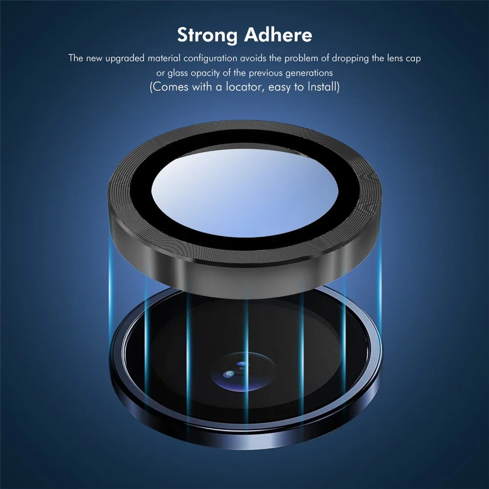 ENKAY HAT PRINCE For Meizu 20 1 Set Camera Lens Protector Tempered Glass+Metal Ring Lens Film - Black - 4