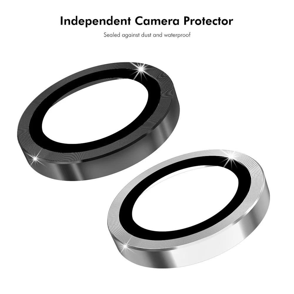 ENKAY HAT PRINCE For Meizu 20 1 Set Camera Lens Protector Tempered Glass+Metal Ring Lens Film - Black - 5