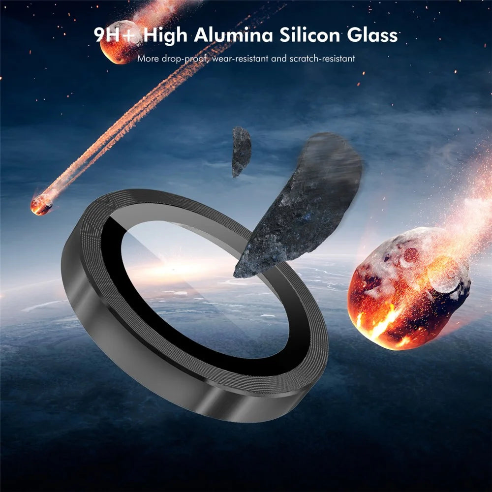 ENKAY HAT PRINCE For Meizu 20 Pro Camera Lens Film Set High Alumina Silicon Glass Lens Protector - Black - 3