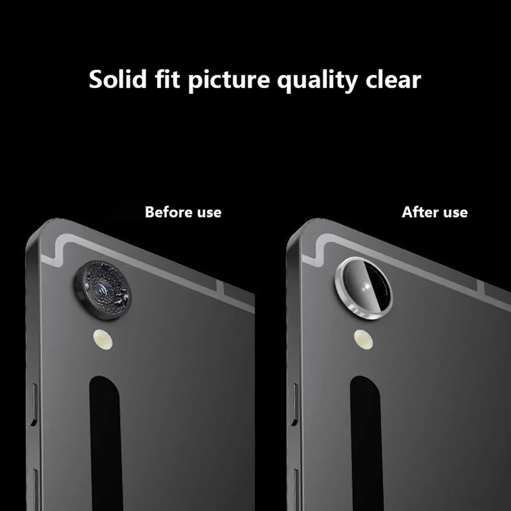 For Samsung Galaxy Tab S9 Camera Lens Protector Tempered Glass Alloy Frame Rear Lens Film - Black - 3