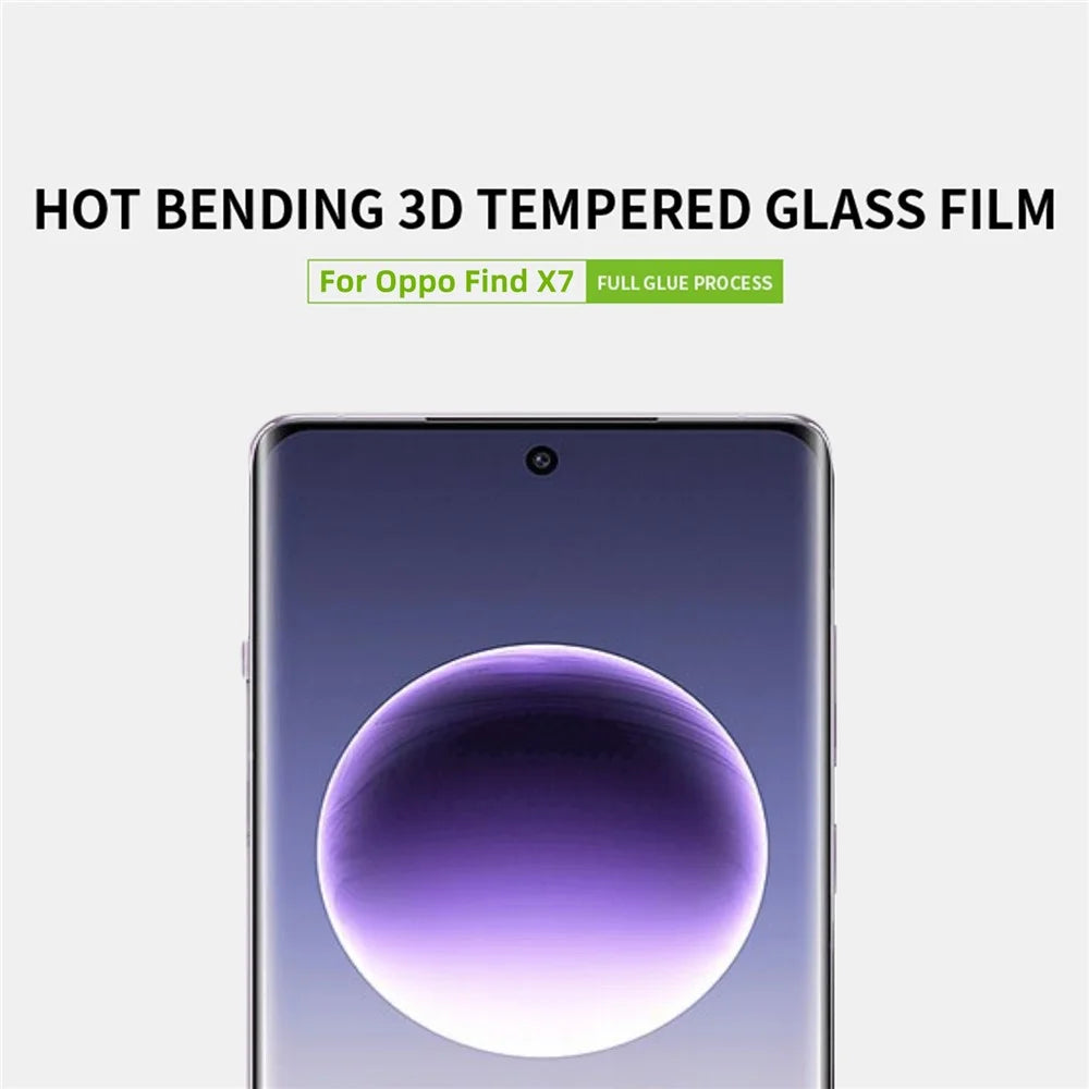 PINWUYO For Oppo Find X7 5G 3D Hot Bending Screen Protector Full Glue Tempered Glass Film - 4