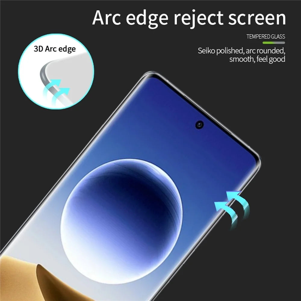 PINWUYO For Oppo Find X7 Ultra Screen Protector 3D Hot Bending Fingerprint-Free Tempered Glass Film - 7