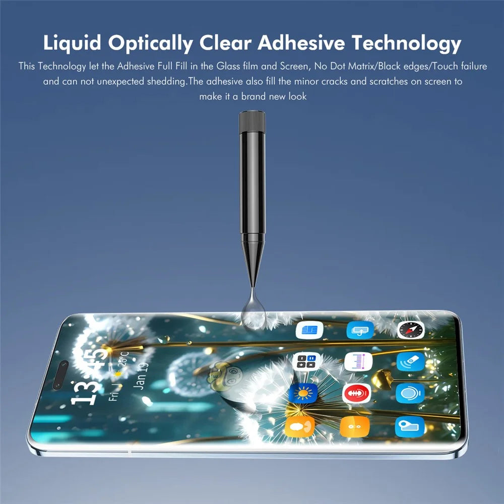 ENKAY HAT PRINCE 2Pcs For Honor 90 Pro Screen Protector Full Cover UV Film Phone Accessories Support Fingerprint Unlock - 2