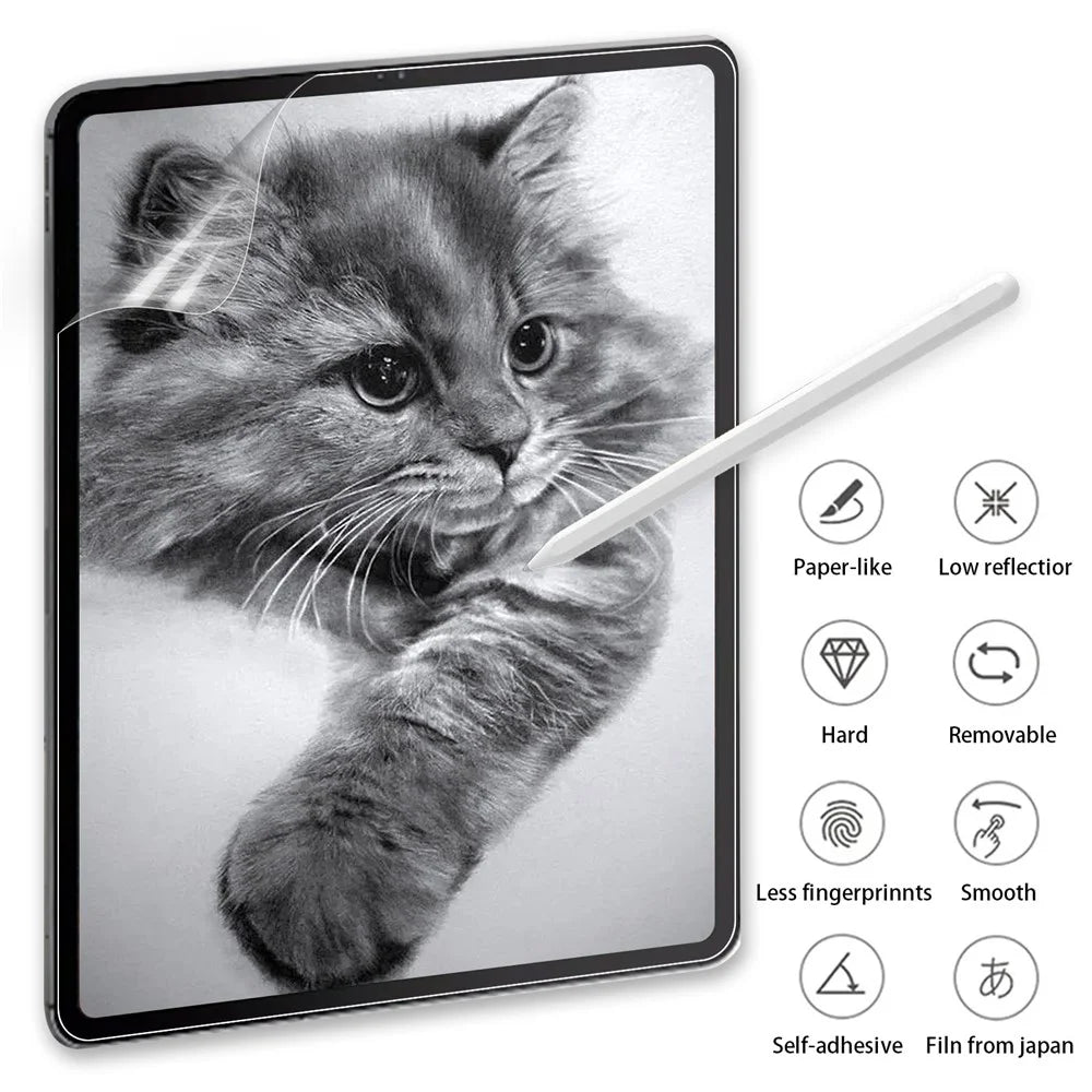 For iPad Air 13 (2026) / (2025) / (2024) Paper-Like Screen Protector Anti-Spy Matte PET Paperfeel Tablet Screen Film - 4