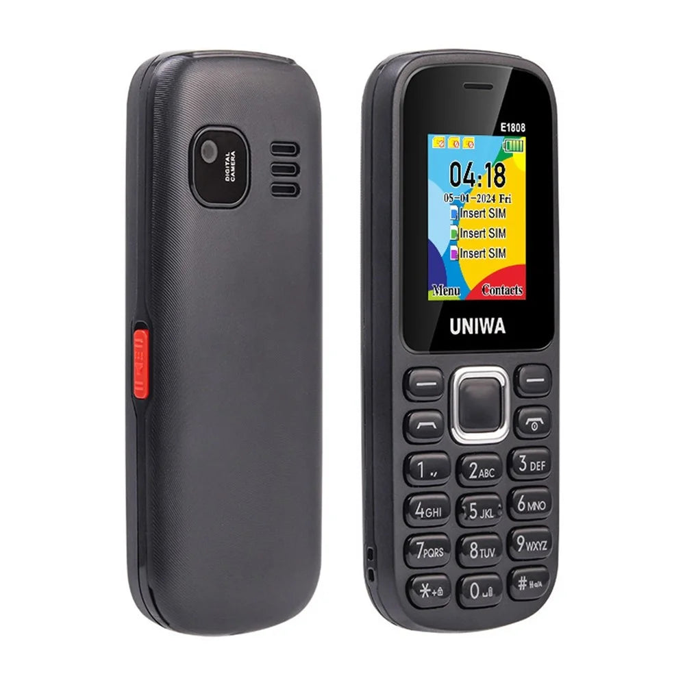 UNIWA E1808 1.77 Inch 3 SIM Card 3 Standby Phone with Flashlight Radio Function - Blue - 2