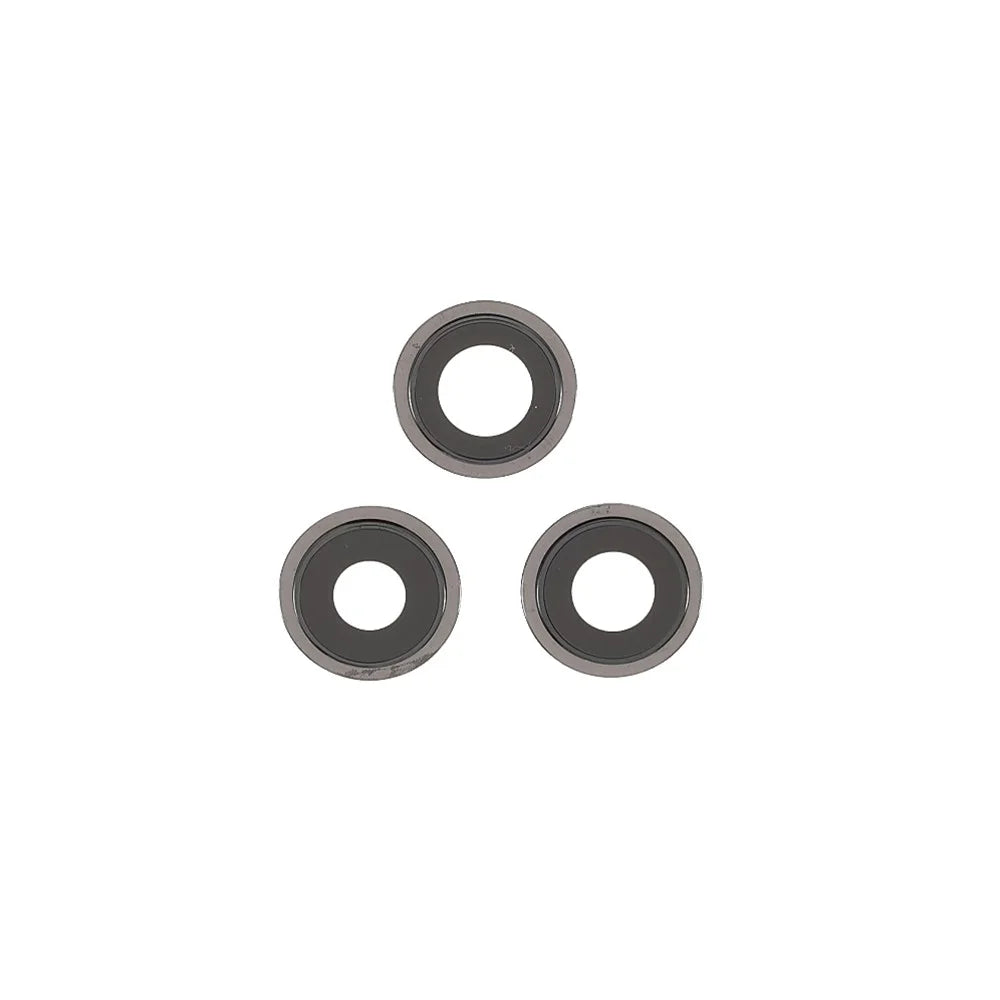 OEM Back Rear Camera Lens Ring Cover with Glass Lens Replacement for iPhone 12 Pro Max 6.7 inch - Grey - 2