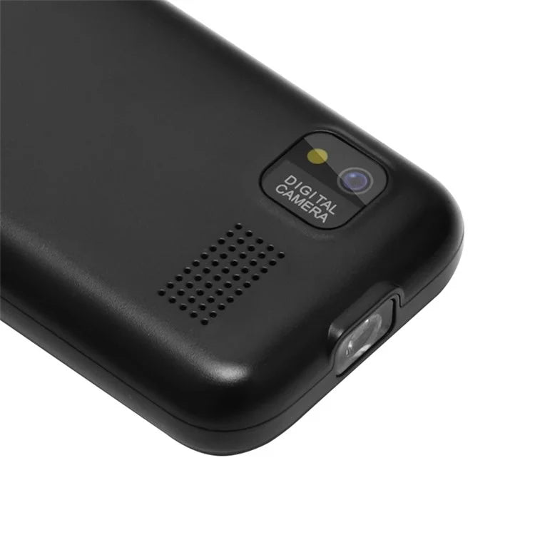UNIWA E1802 2G Bar Phone 1800mAh Battery Function Cell Phone for Seniors and Kids - Black - 6