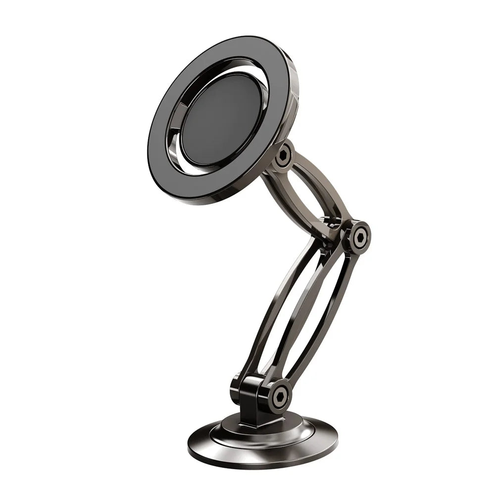 HD-030 Car Dashboard Mount Magnetic Phone Holder Alloy Adjustable Cellphone Stand - 1