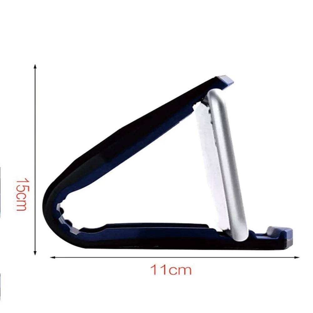 Universal Car Desk Mount Adjustable Mobile Phone Alligator Clip Cellphone Stand Bracket (without Alcohol Pad) - Black/Blue - 7