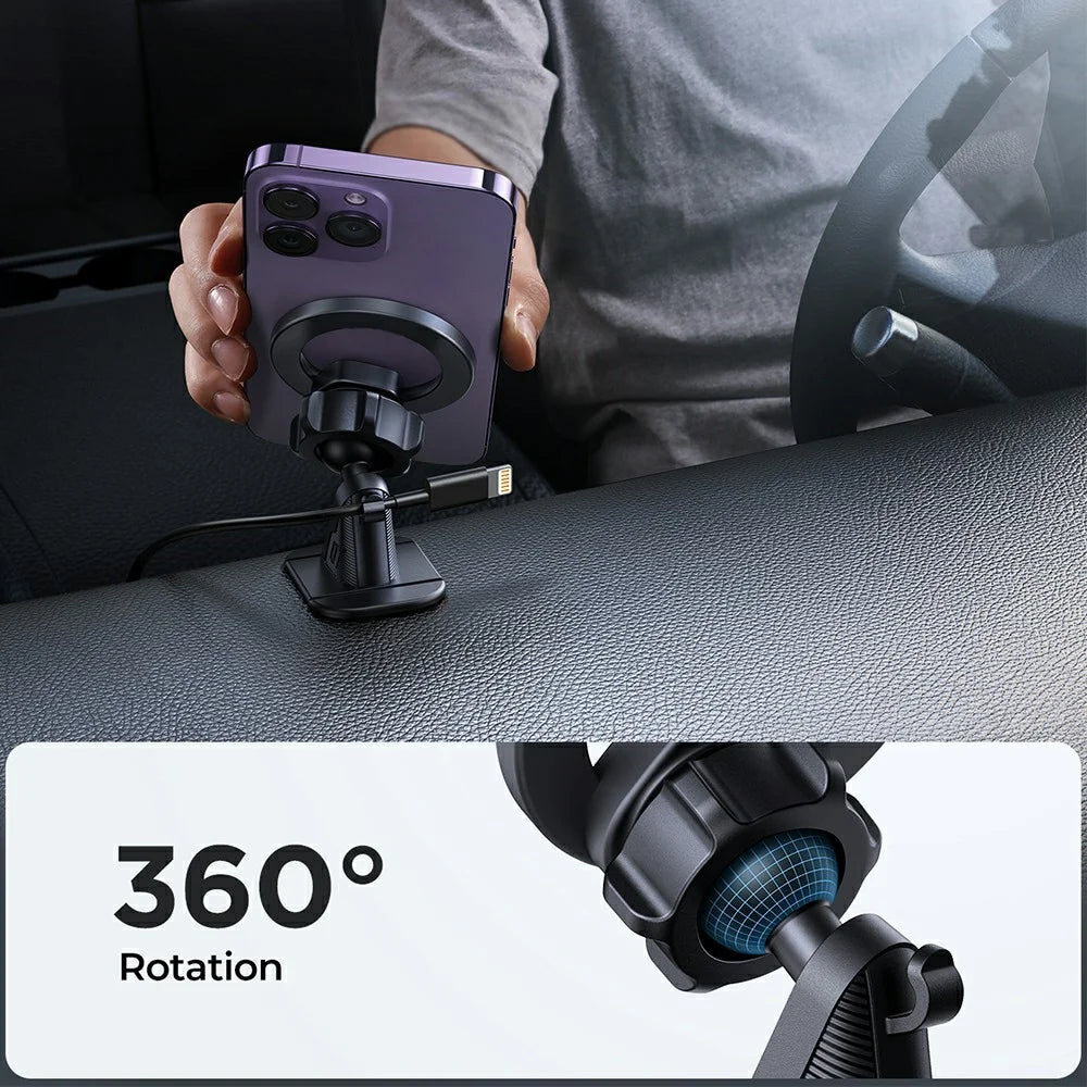 JOYROOM JR-ZS376 Magnetic Car Mount Dashboard Holder 360° Rotation Stand - 6