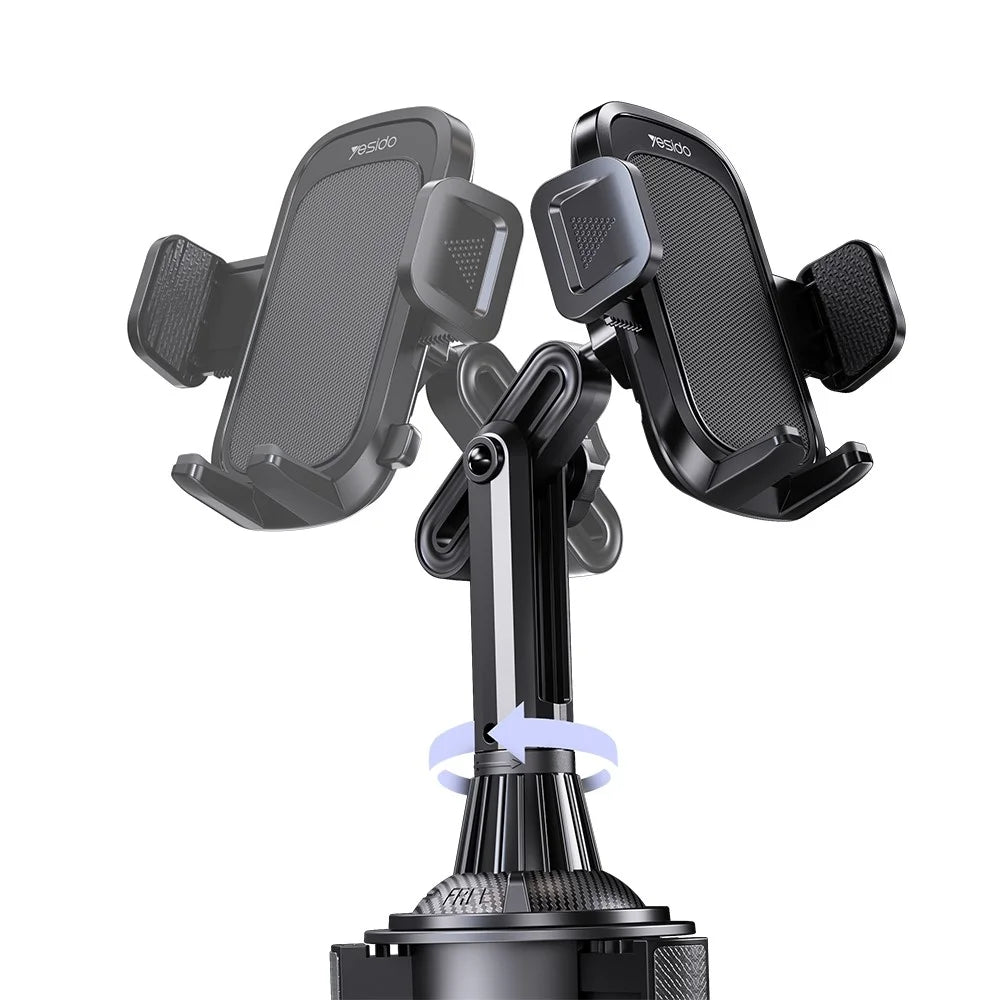 YESIDO C195 360 Degrees Rotating 4-6.7 inch Phone Bracket for Car Cup Holder Stand - 4