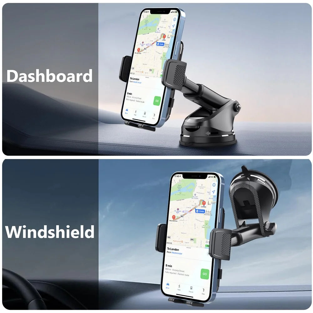 ML239 360 Degree Rotating Car Phone Mount with Telescopic Arm Suction Cup Base Cellphone Holder - 6