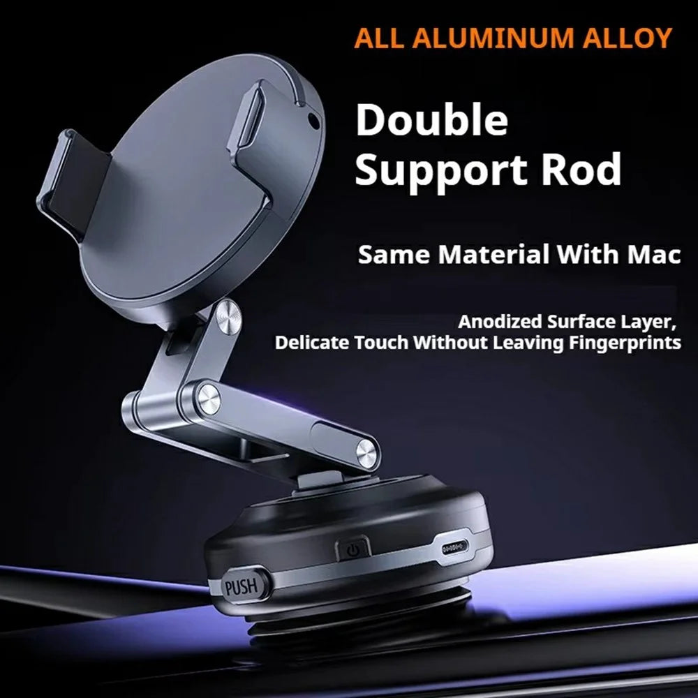 X63J Foldable Car Phone Mount Vacuum Suction Dashboard Phone Navigation Stand - 3