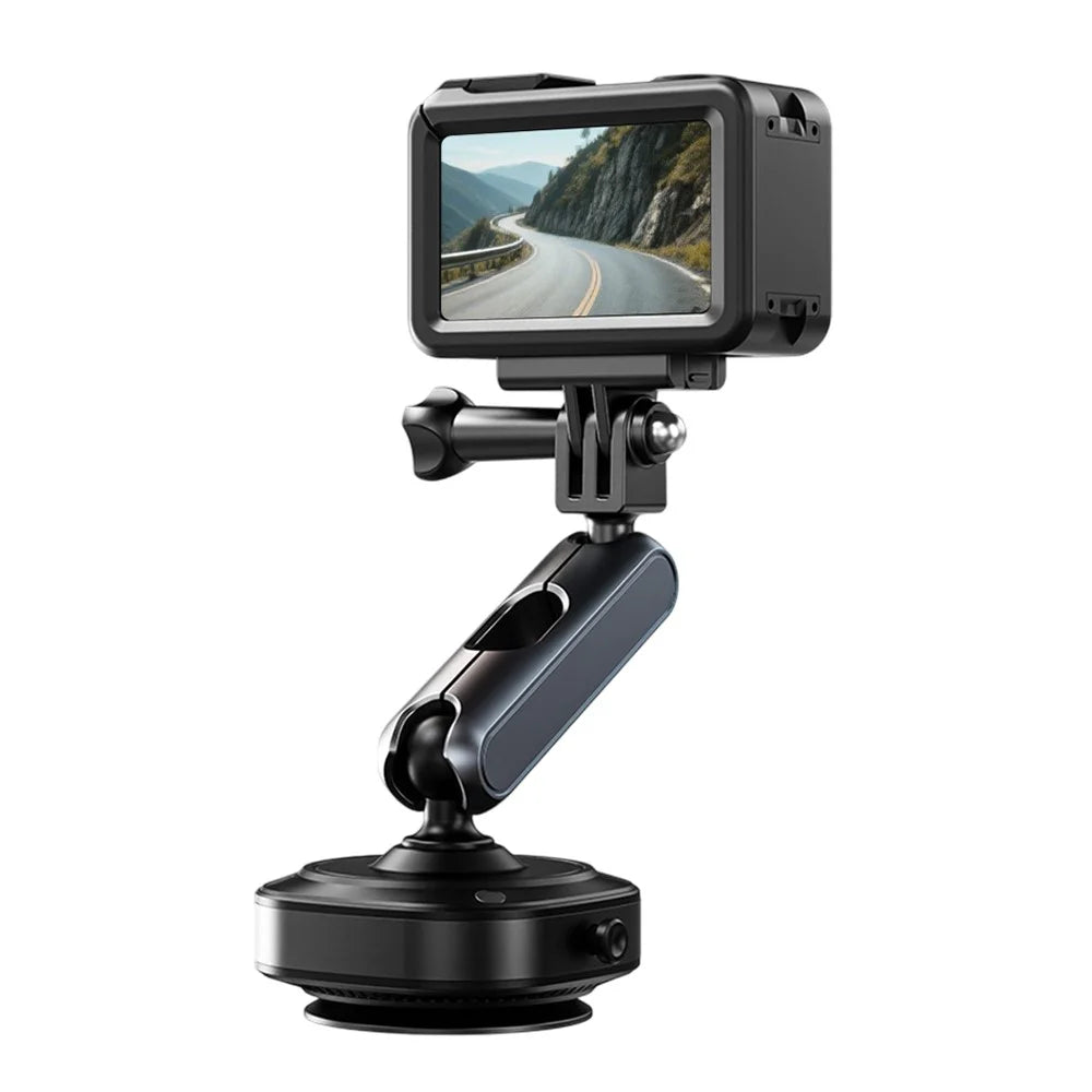 DJ-1 Electric Vacuum Suction Cup Car Camera Mount 360 Degree Adjustable Aluminum Alloy Action Camera Bracket - 2