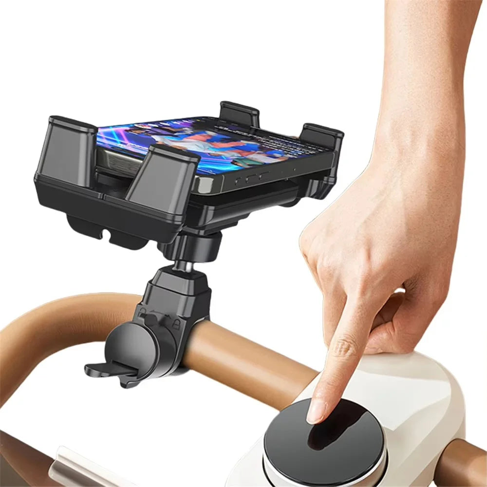 A006 360 Degree Rotatable Tablet Phone Mount Treadmill Spin Bike Vehicle Handle Installation Bracket - 3