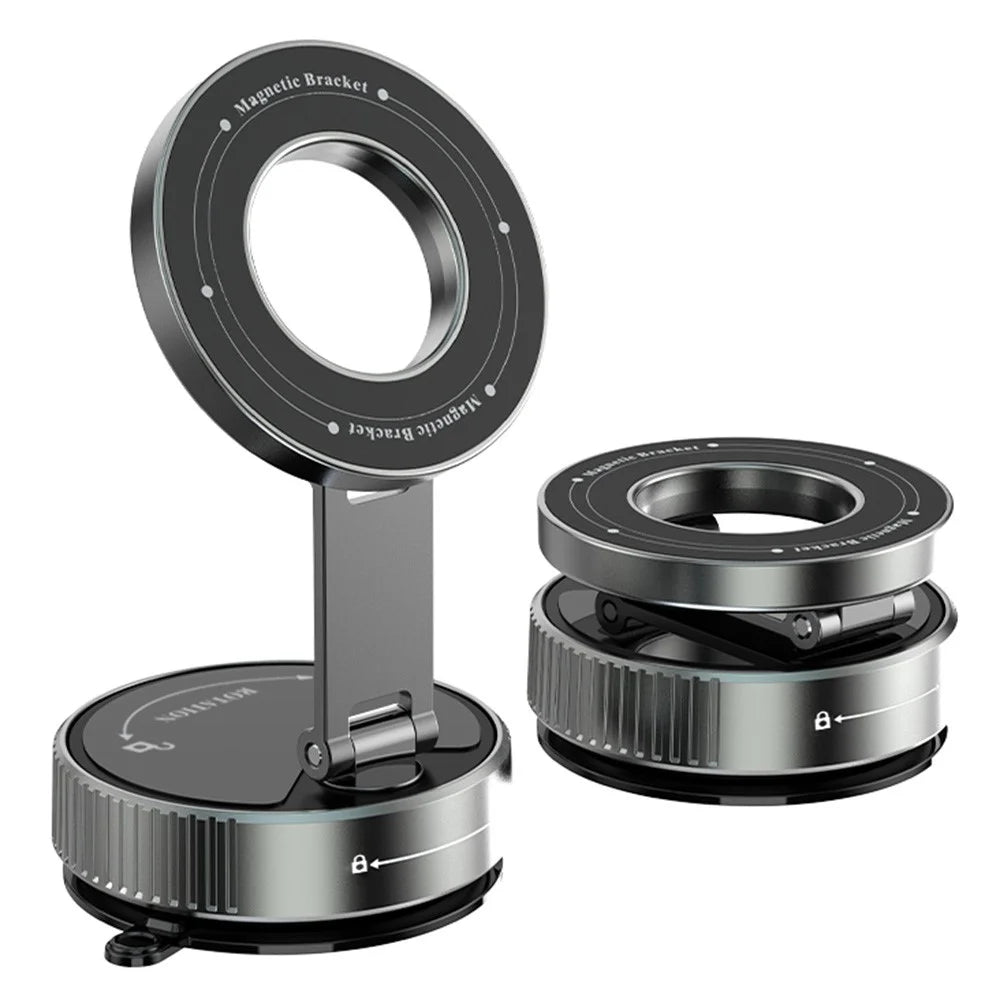 K1 Magnetic Car Phone Mount with Suction Cup Base 360 Degree Rotation Foldable Navigation Stand - 2