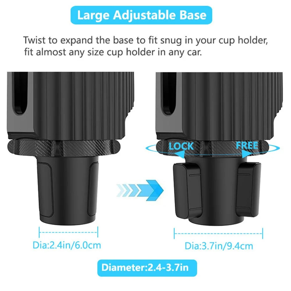 C004 Multi-functional Adjustable Car Drink Cup Bottle Holder Mobile Phone Bracket - Green - 6